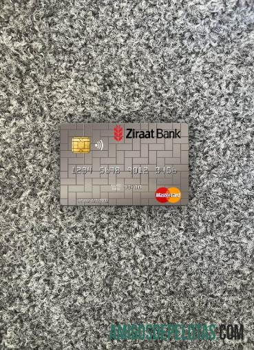 Uzbequistão Ziraat Bank Mastercard Photolook Front exemplo real